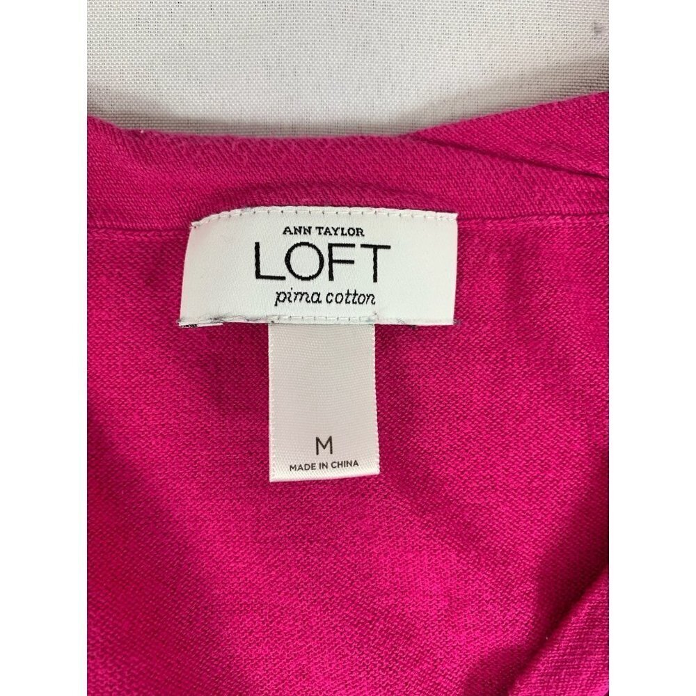 Loft Women's Fuchsia Casual Blouse - Picture 3 of 5